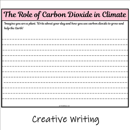 The Role of Carbon Dioxide in Climate | Main Idea and Supporting Details Reading Passage and Questions