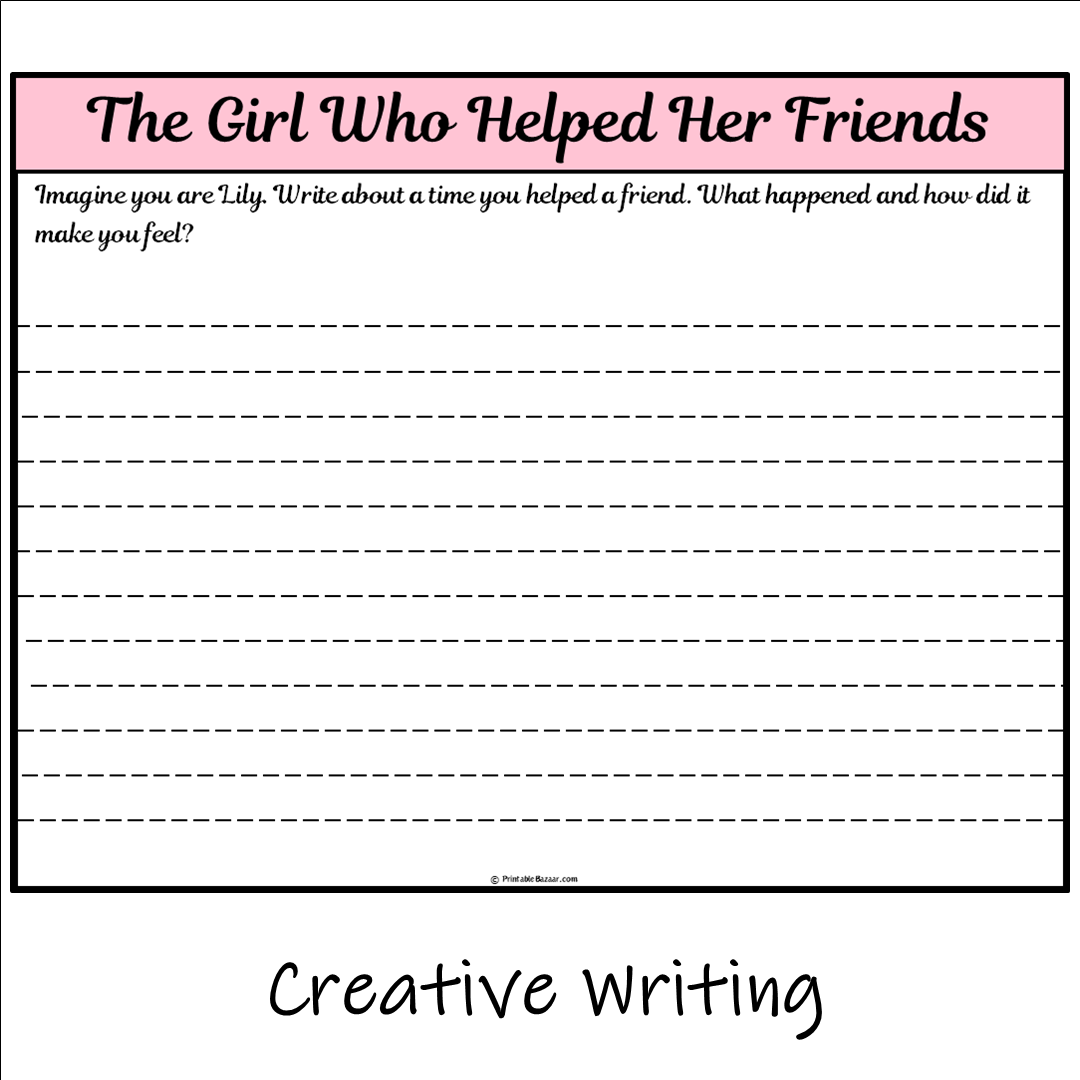 The Girl Who Helped Her Friends | Main Idea and Supporting Details Reading Passage and Questions