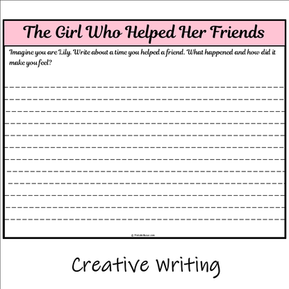 The Girl Who Helped Her Friends | Main Idea and Supporting Details Reading Passage and Questions