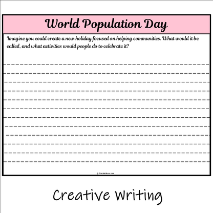 World Population Day | Main Idea and Supporting Details Reading Passage and Questions