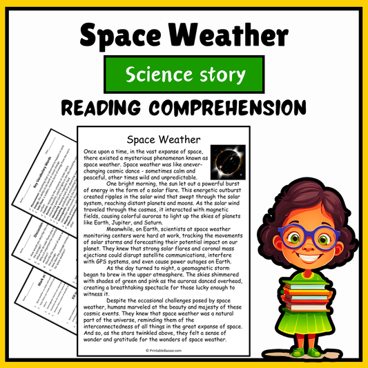 Space Weather | Science Story Reading Comprehension Activity