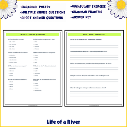 Life of a River | Poem Grammar Worksheet Printable Activity