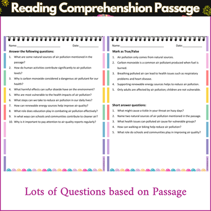Air Pollution | Reading Comprehension Passage and Questions