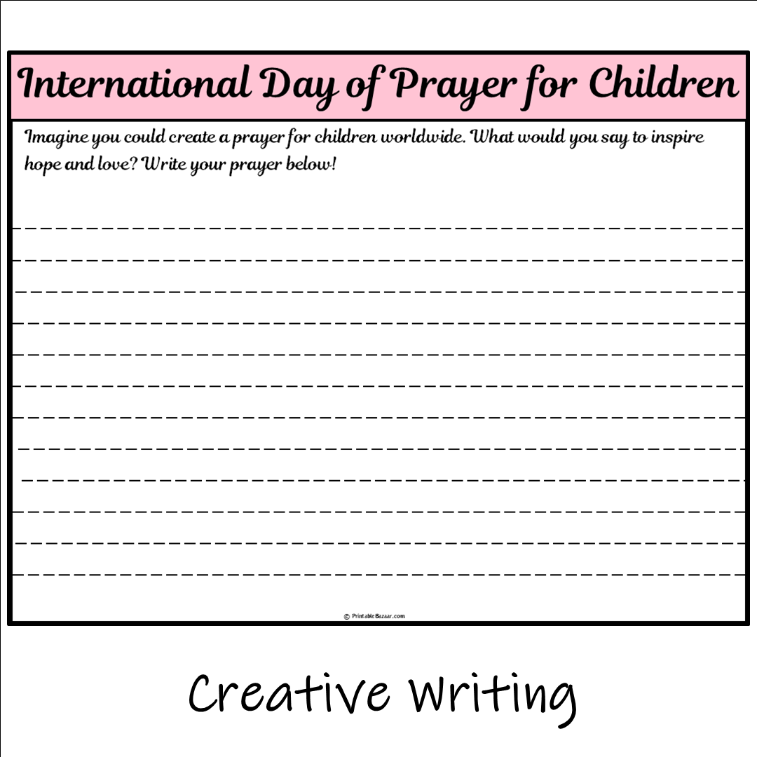International Day of Prayer for Children | Main Idea and Supporting Details Reading Passage and Questions