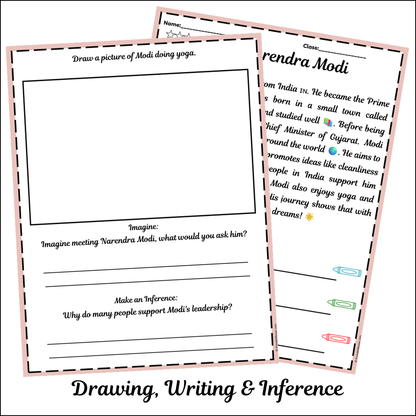 Narendra Modi | Short Reading Comprehension Creative Worksheet