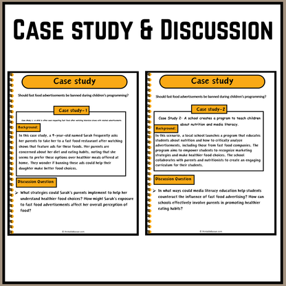 Should fast food advertisements be banned during children's programming? | Debate Case Study Worksheet