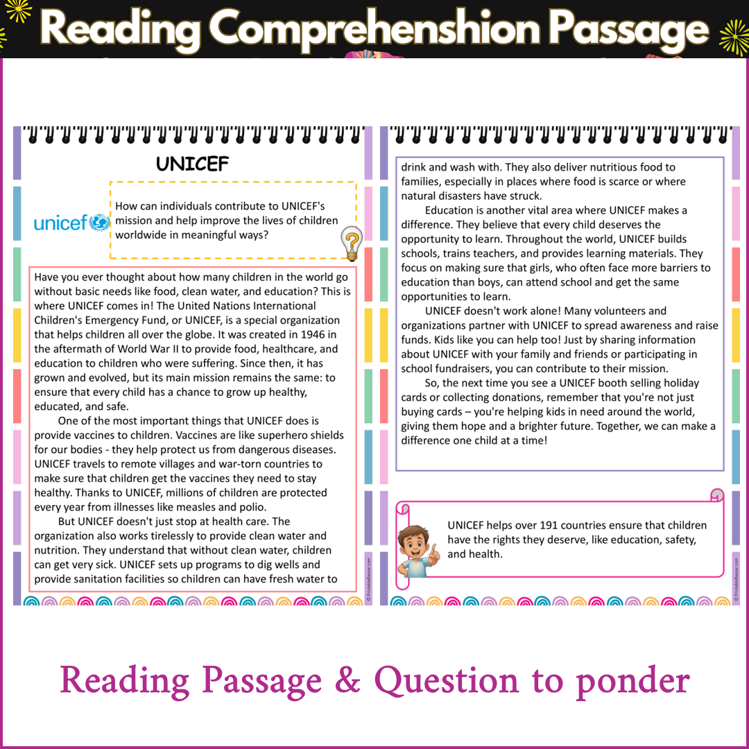 UNICEF | Reading Comprehension Passage and Questions