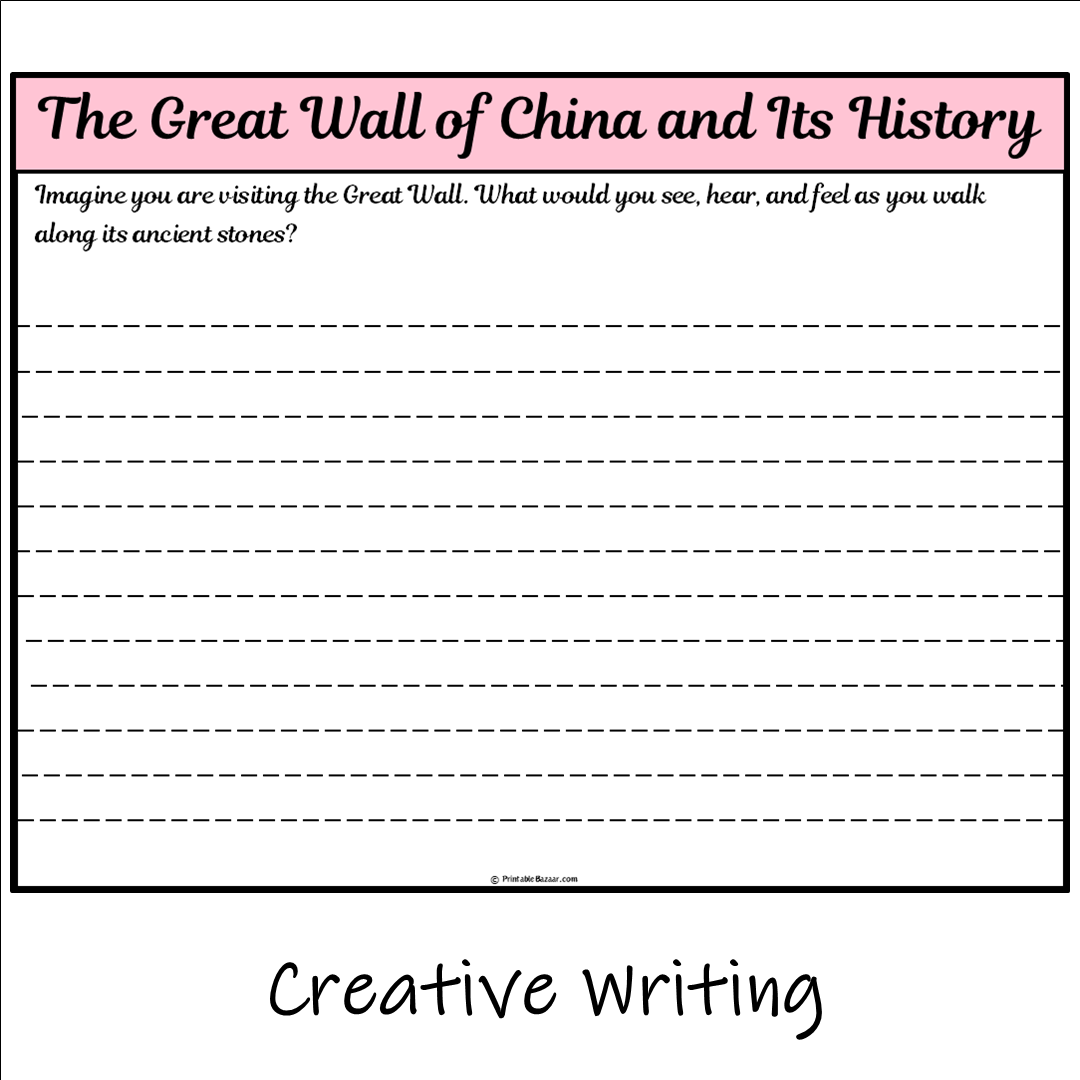 The Great Wall of China and Its History | Main Idea and Supporting Details Reading Passage and Questions