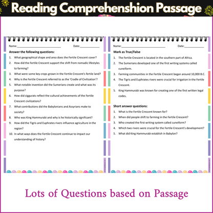 The Fertile Crescent | Reading Comprehension Passage and Questions