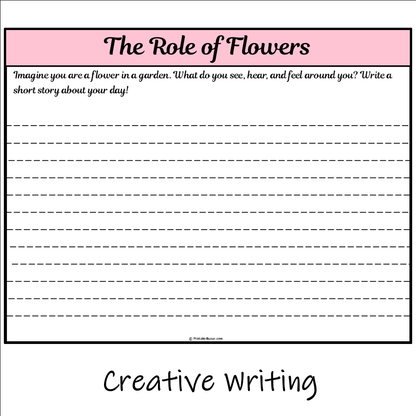 The Role of Flowers | Main Idea and Supporting Details Reading Passage and Questions