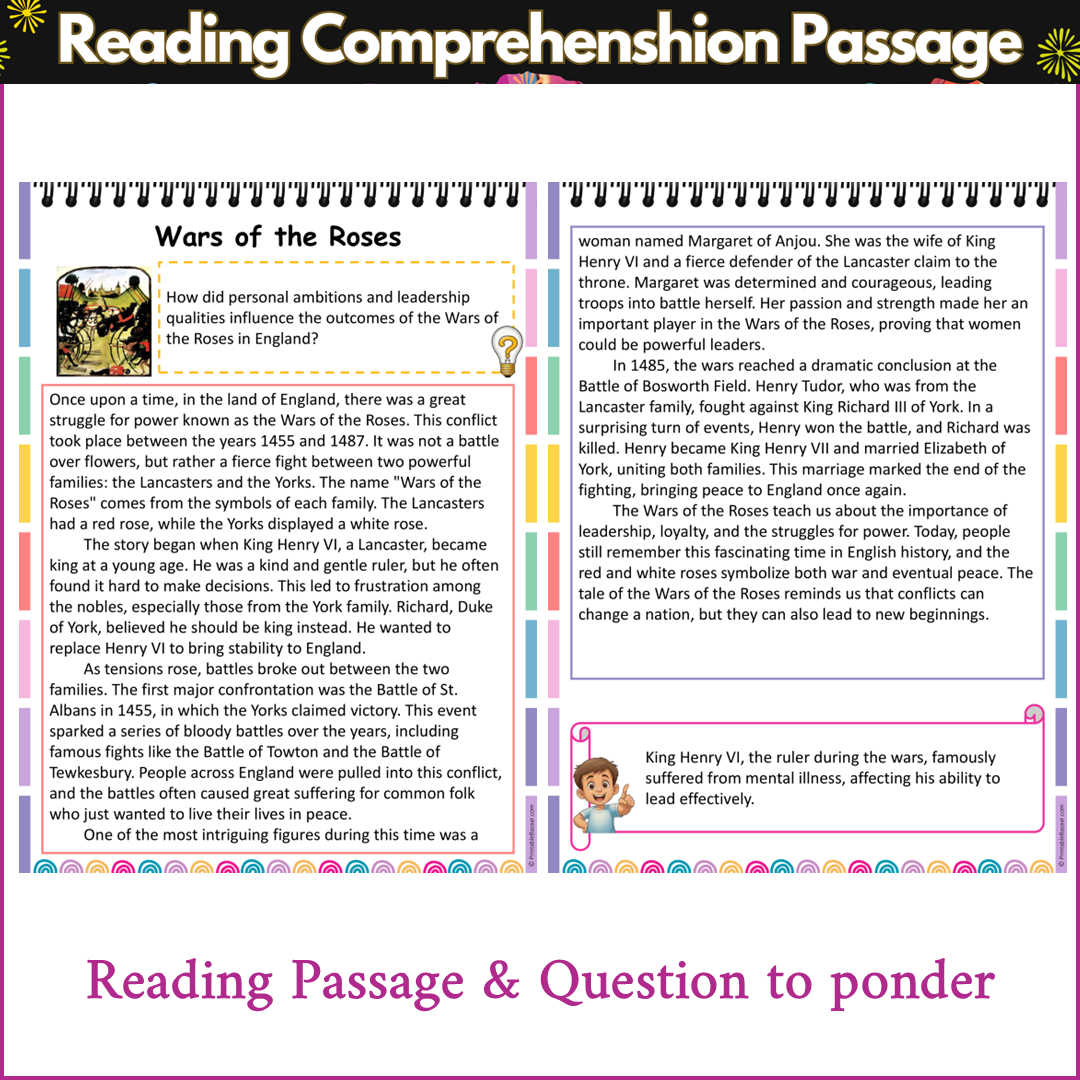 Wars of the Roses | Reading Comprehension Passage and Questions
