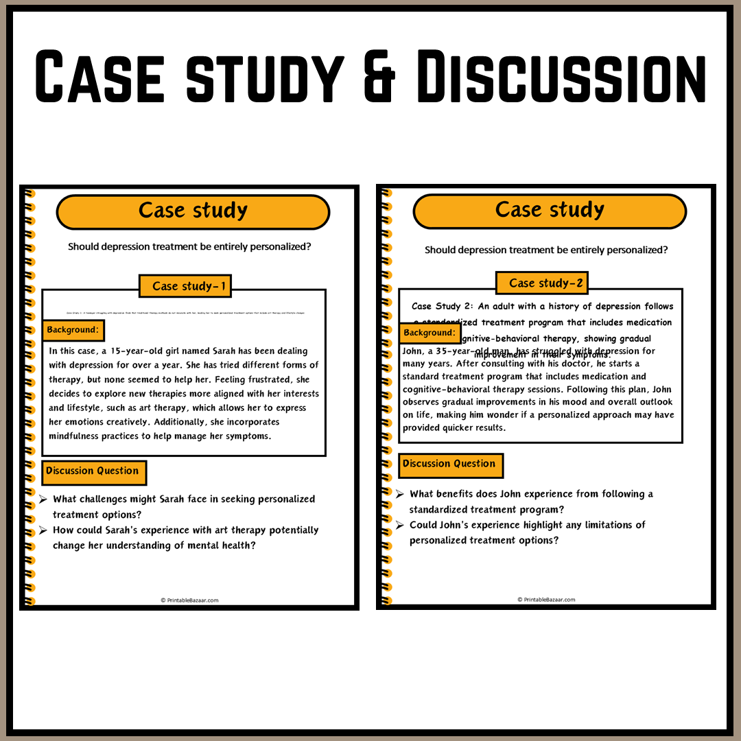 Should depression treatment be entirely personalized? | Debate Case Study Worksheet