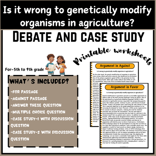 Is it wrong to genetically modify organisms in agriculture? | Debate Case Study Worksheet