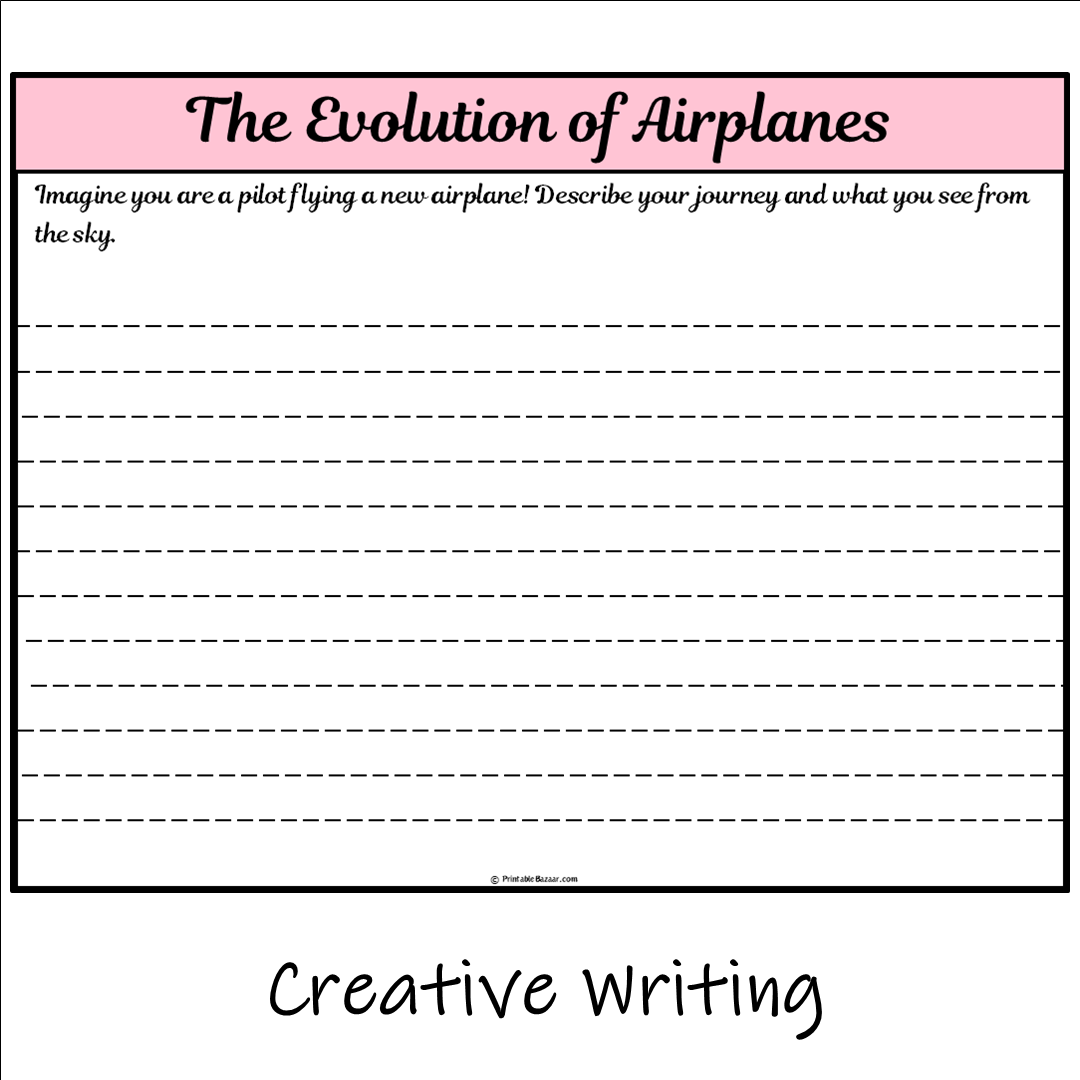 The Evolution of Airplanes | Main Idea and Supporting Details Reading Passage and Questions