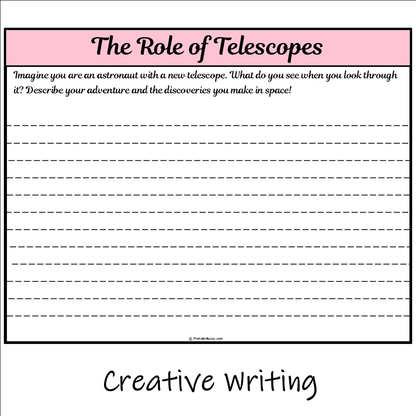 The Role of Telescopes | Main Idea and Supporting Details Reading Passage and Questions