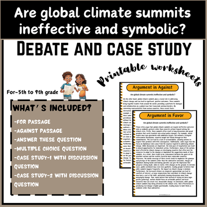 Are global climate summits ineffective and symbolic? | Debate Case Study Worksheet