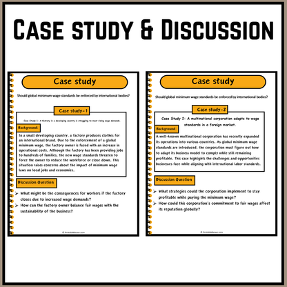 Should global minimum wage standards be enforced by international bodies? | Debate Case Study Worksheet