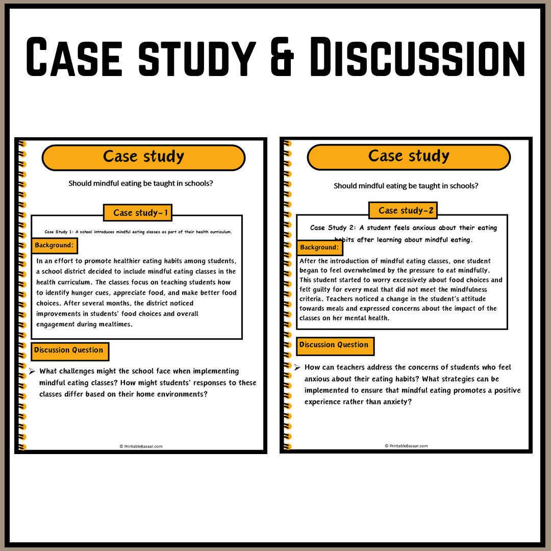 Should mindful eating be taught in schools? | Debate Case Study Worksheet