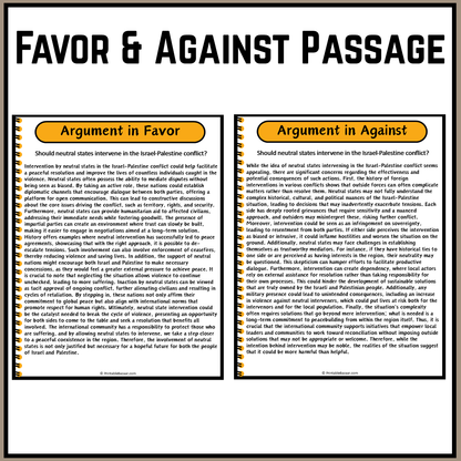 Should neutral states intervene in the Israel-Palestine conflict? | Debate Case Study Worksheet