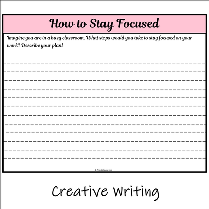 How to Stay Focused | Main Idea and Supporting Details Reading Passage and Questions