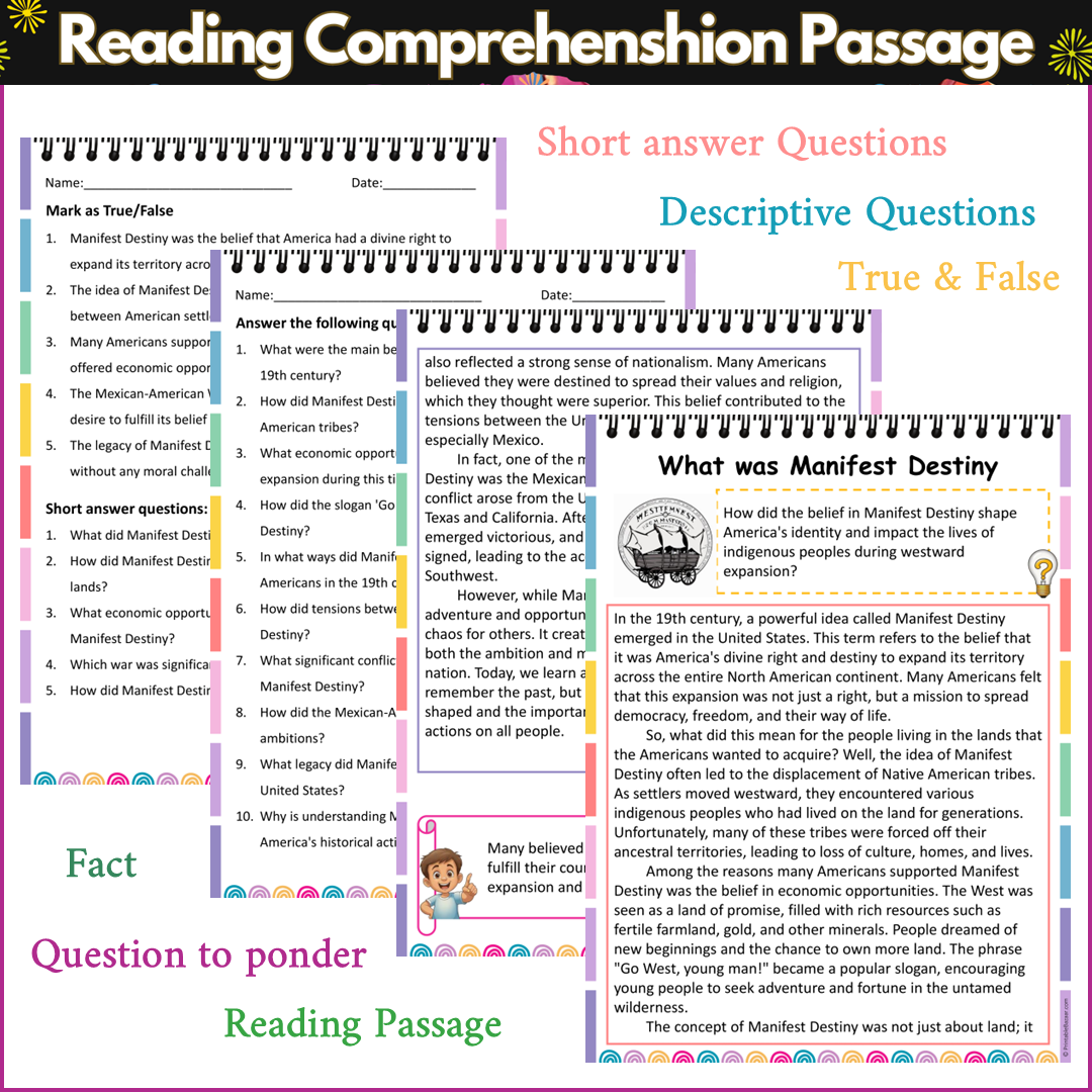 What was Manifest Destiny | Reading Comprehension Passage and Questions