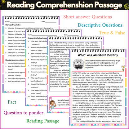 What was Manifest Destiny | Reading Comprehension Passage and Questions