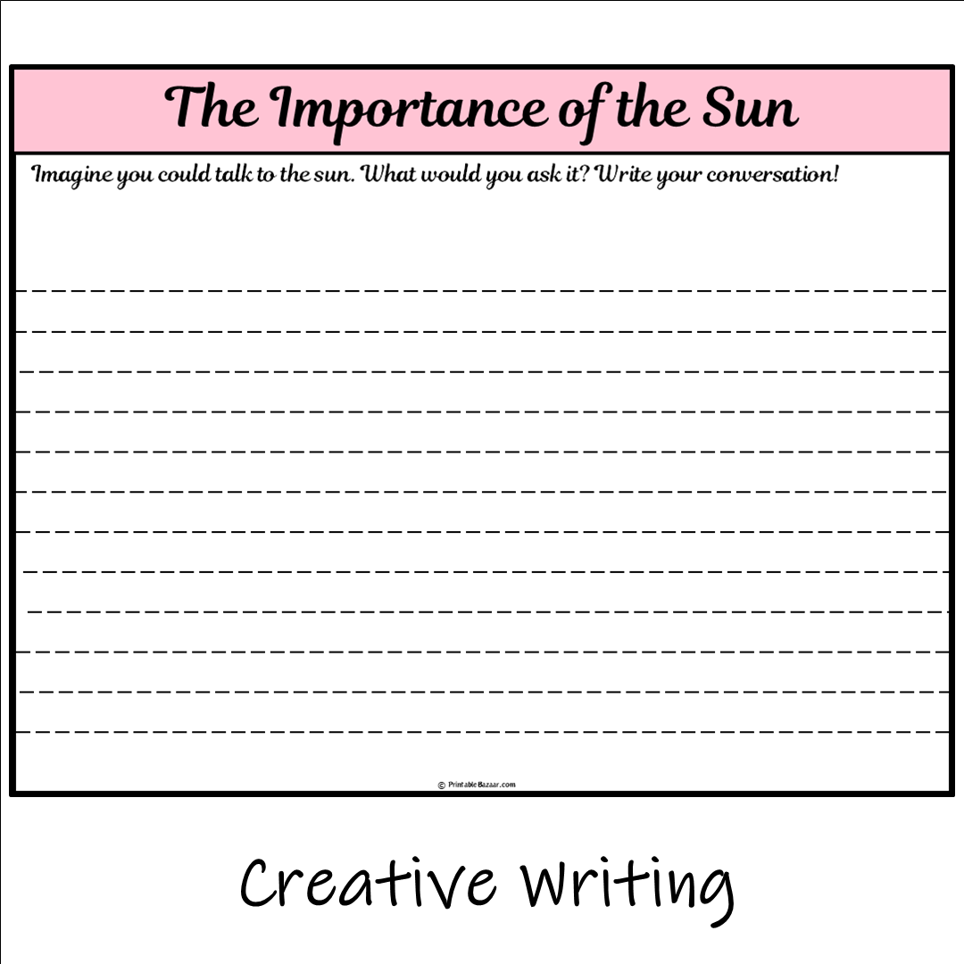 The Importance of the Sun | Main Idea and Supporting Details Reading Passage and Questions