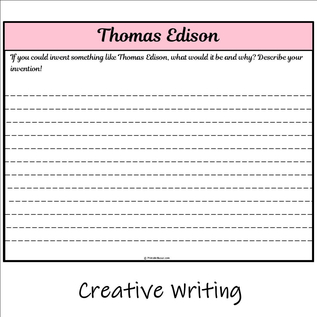 Thomas Edison | Main Idea and Supporting Details Reading Passage and Questions