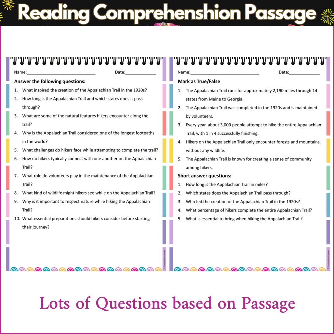 The Appalachian Trail | Reading Comprehension Passage and Questions