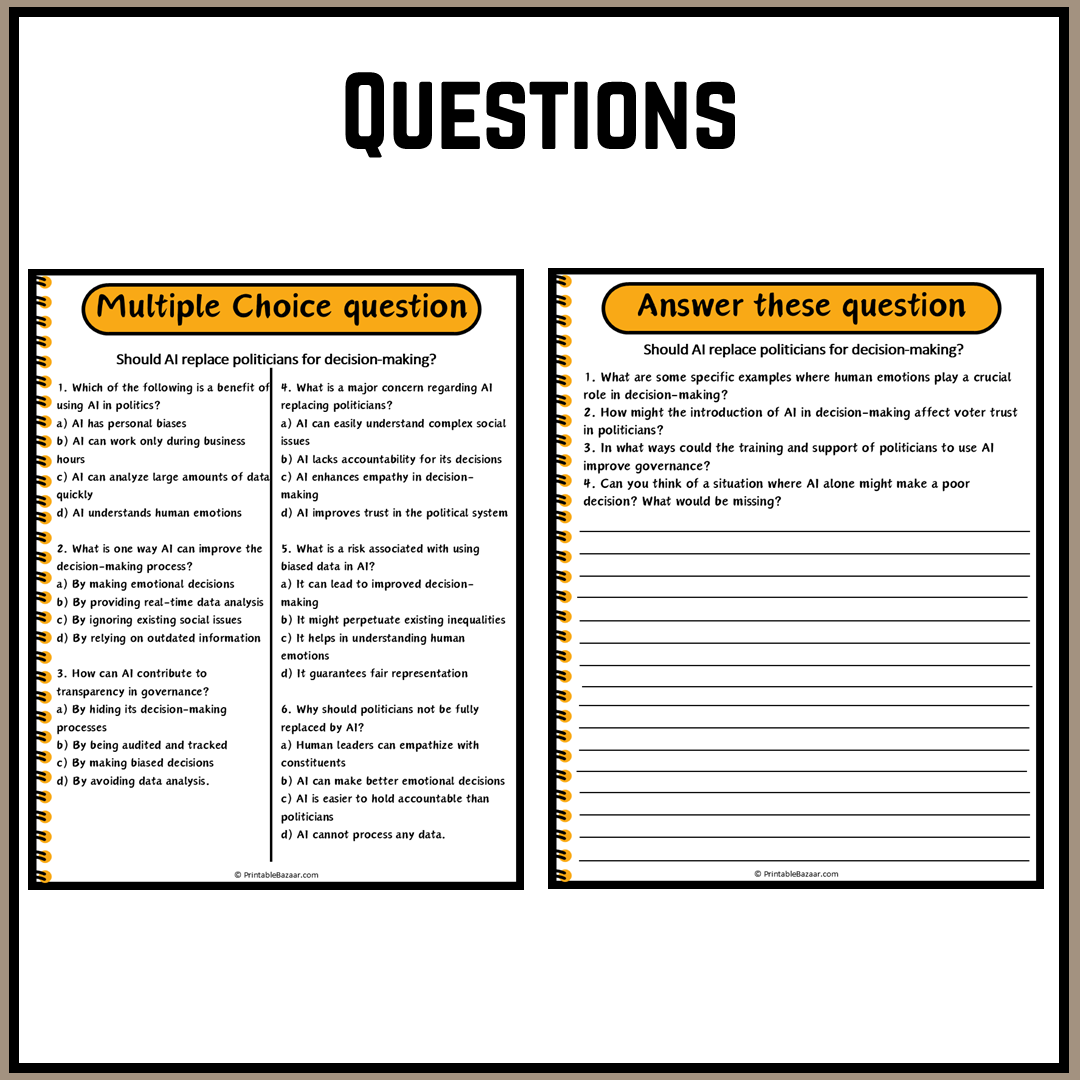 Should AI replace politicians for decision-making? | Debate Case Study Worksheet