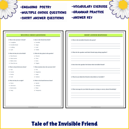 Tale of the Invisible Friend | Poem Grammar Worksheet Printable Activity