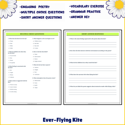 Ever-Flying Kite | Poem Grammar Worksheet Printable Activity