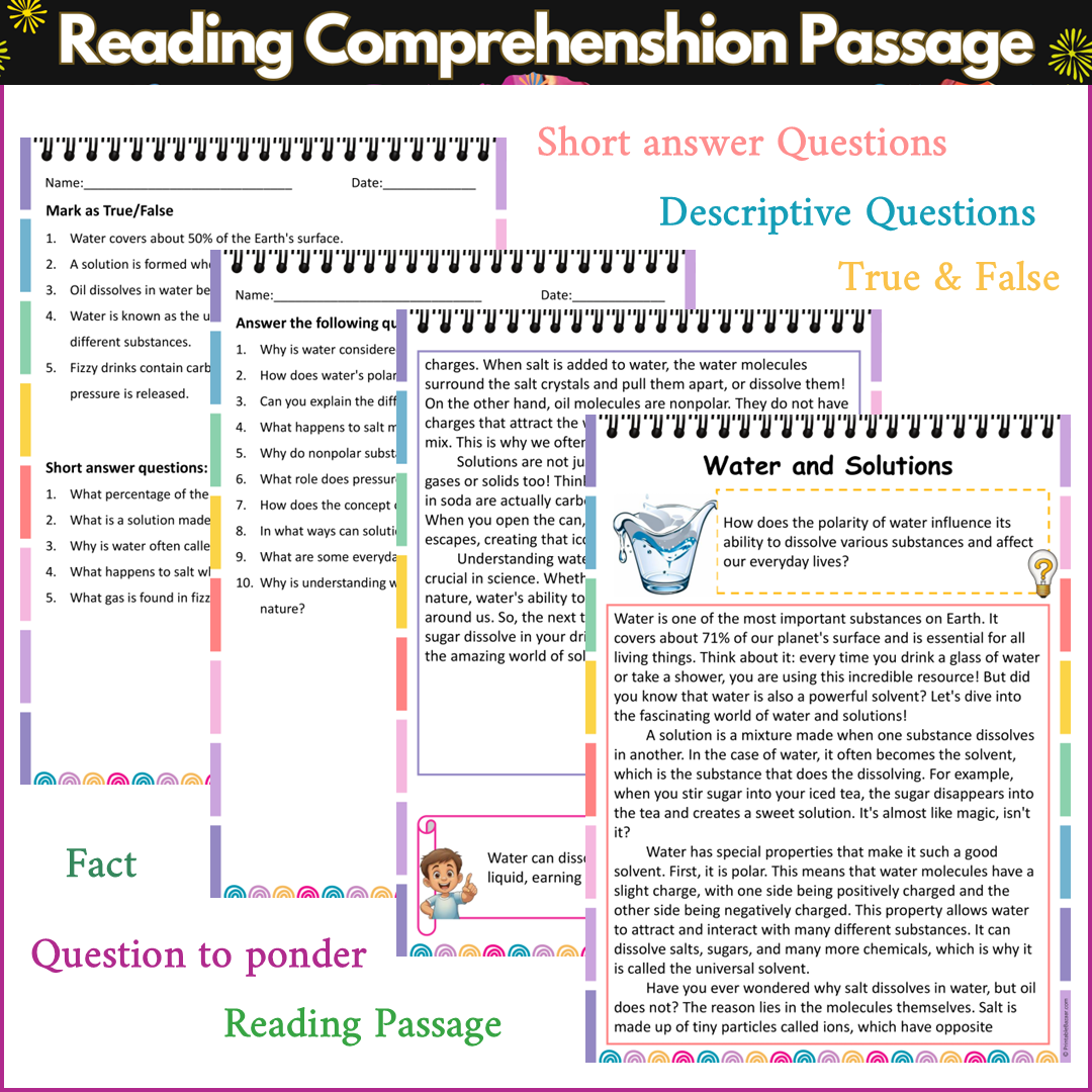 Water and Solutions | Reading Comprehension Passage and Questions