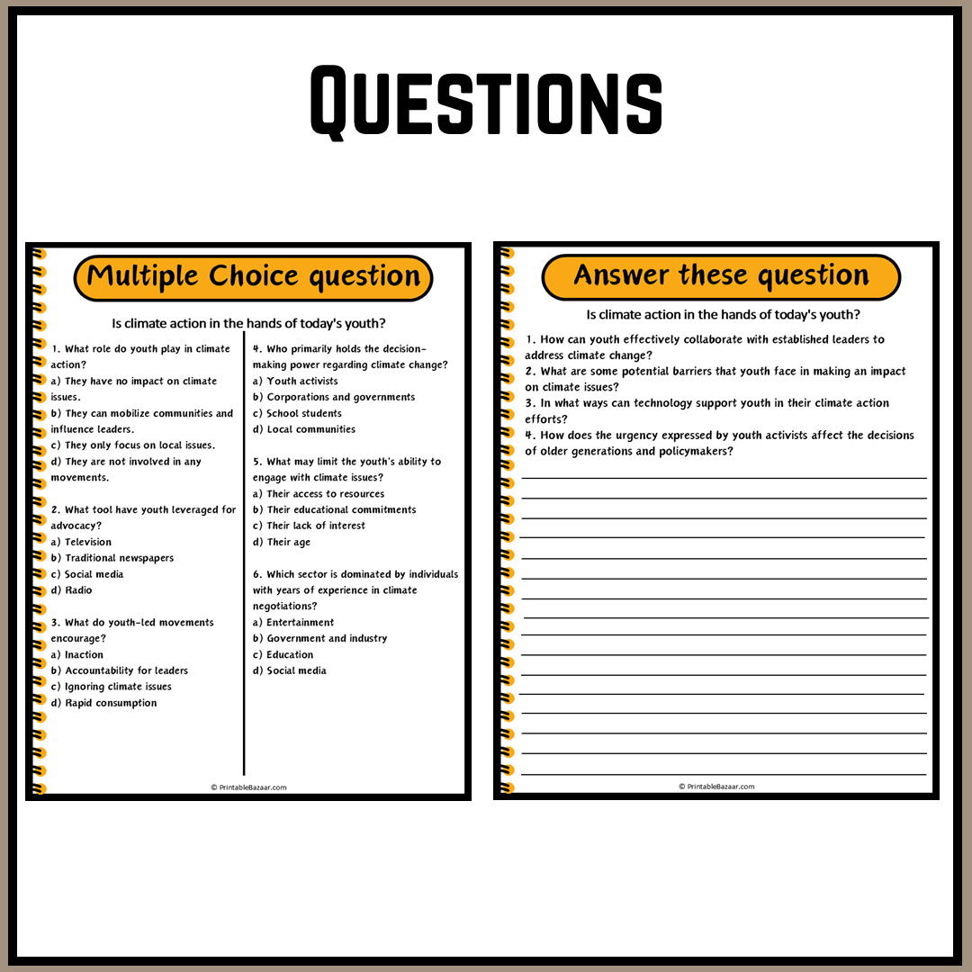 Is climate action in the hands of today's youth? | Debate Case Study Worksheet