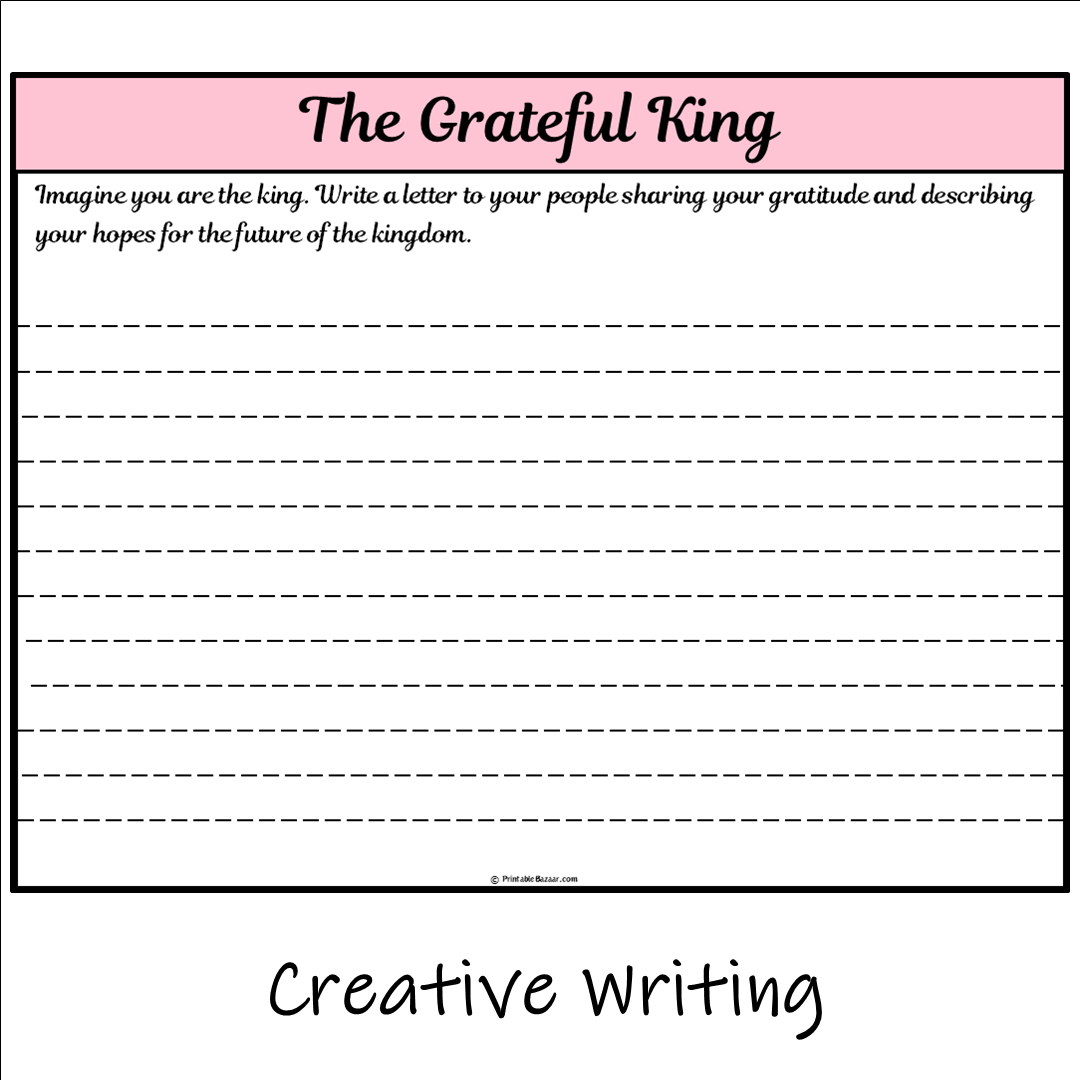 The Grateful King | Main Idea and Supporting Details Reading Passage and Questions