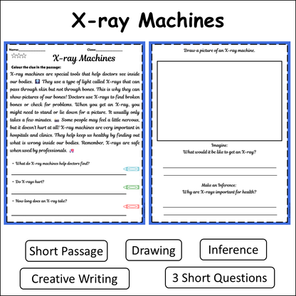 X-ray Machines | Short Reading Comprehension Creative Worksheet