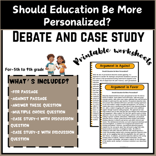 Should Education Be More Personalized? | Debate Case Study Worksheet