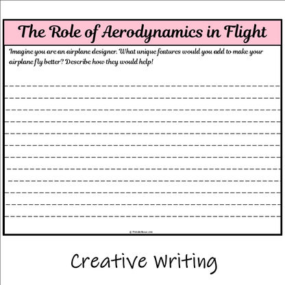 The Role of Aerodynamics in Flight | Main Idea and Supporting Details Reading Passage and Questions