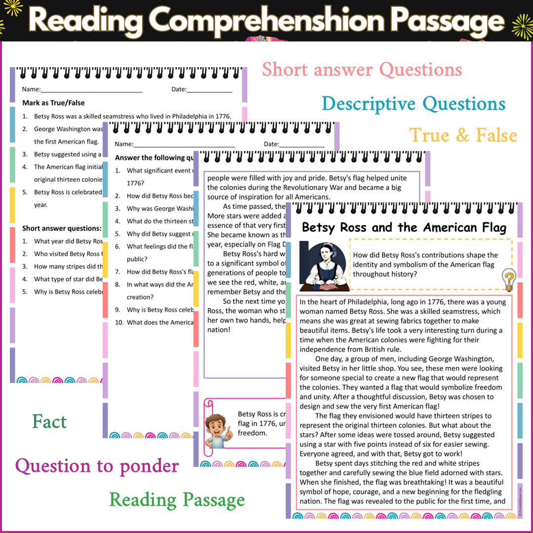 Betsy Ross and the American Flag | Reading Comprehension Passage and Questions