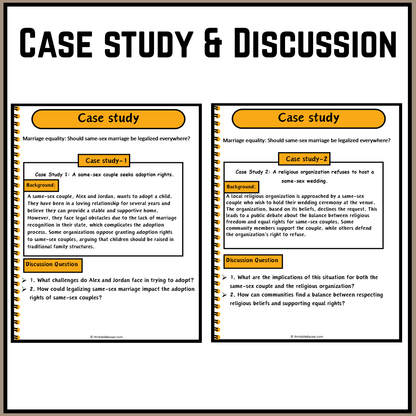 Marriage equality: Should same-sex marriage be legalized everywhere? | Debate Case Study Worksheet