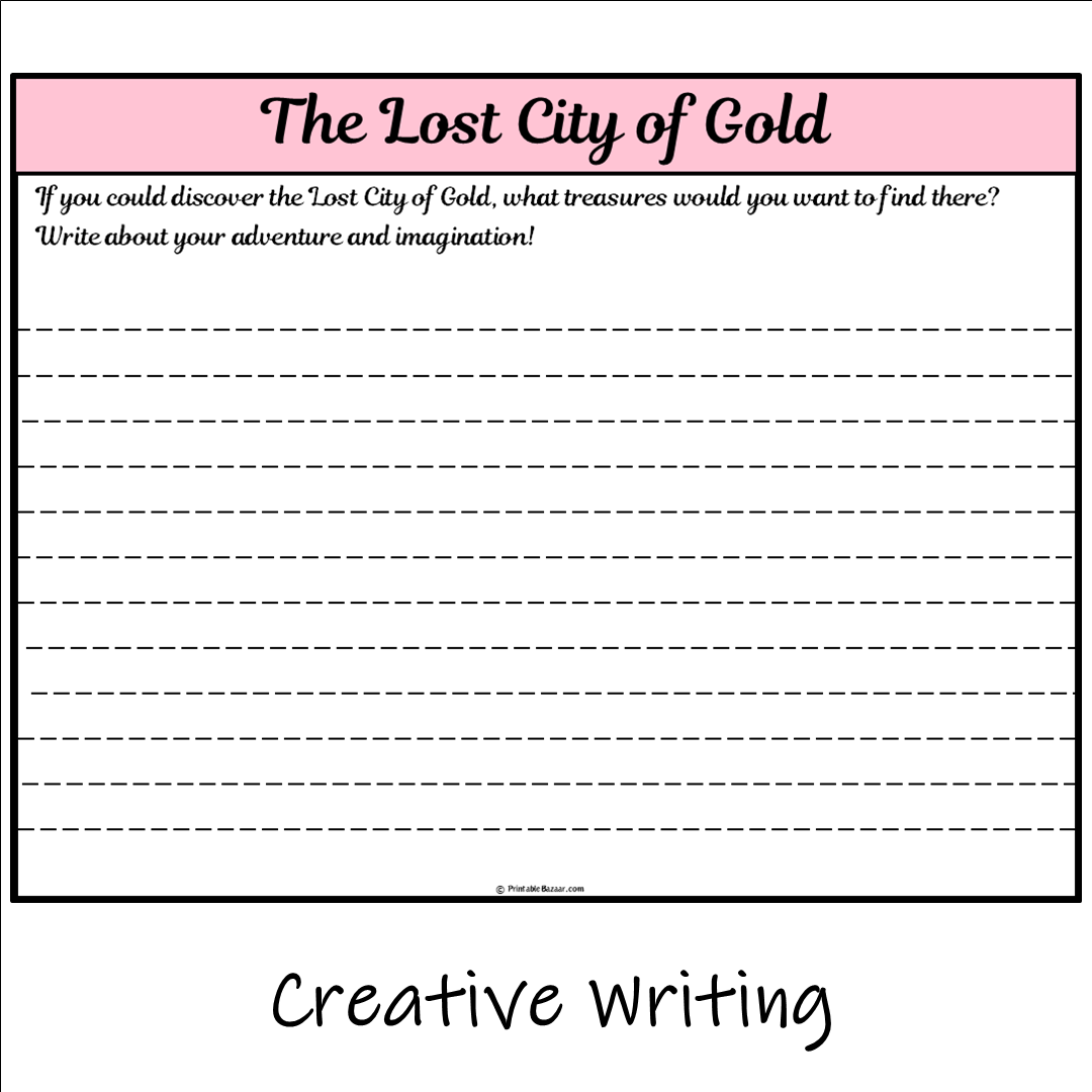 The Lost City of Gold | Main Idea and Supporting Details Reading Passage and Questions