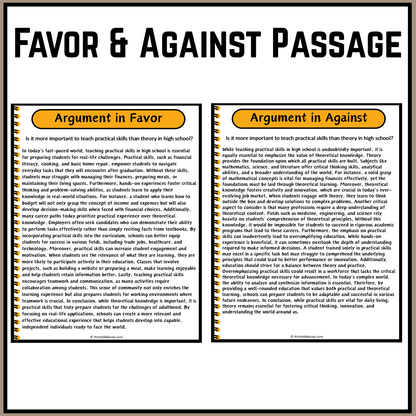 Is it more important to teach practical skills than theory in high school? | Debate Case Study Worksheet