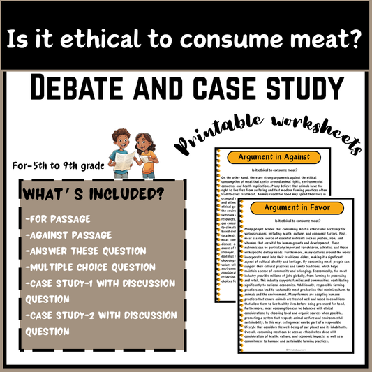 Is it ethical to consume meat? | Debate Case Study Worksheet