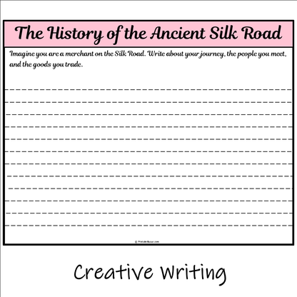 The History of the Ancient Silk Road | Main Idea and Supporting Details Reading Passage and Questions