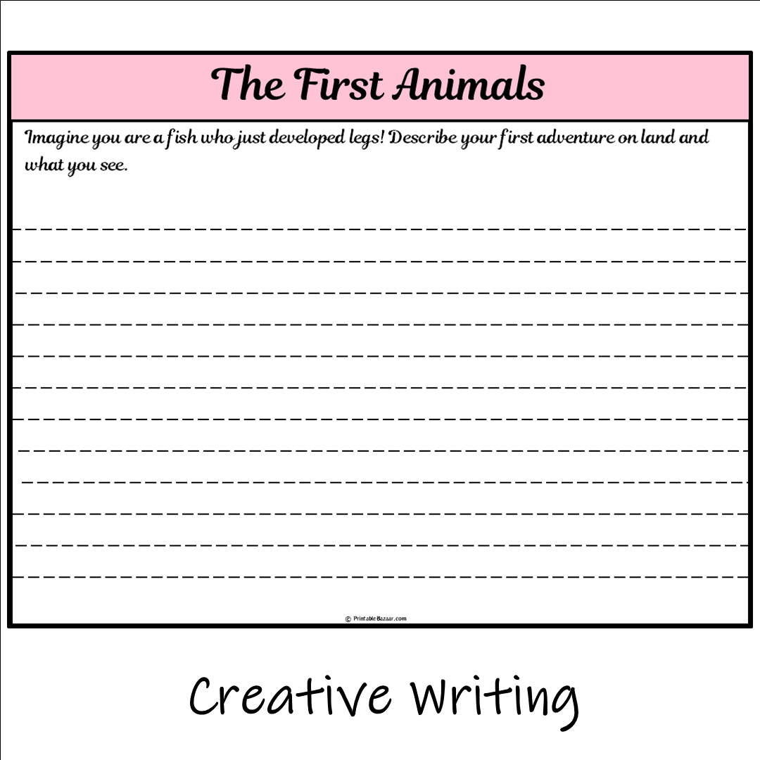 The First Animals | Main Idea and Supporting Details Reading Passage and Questions