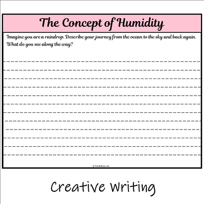 The Concept of Humidity | Main Idea and Supporting Details Reading Passage and Questions