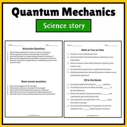 Quantum Mechanics | Science Story Reading Comprehension Activity