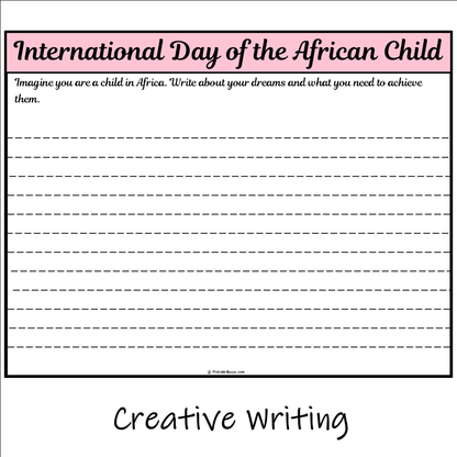 International Day of the African Child | Main Idea and Supporting Details Reading Passage and Questions