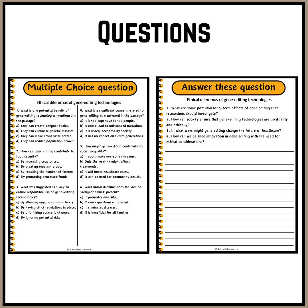 Ethical dilemmas of gene-editing technologies | Debate Case Study Worksheet