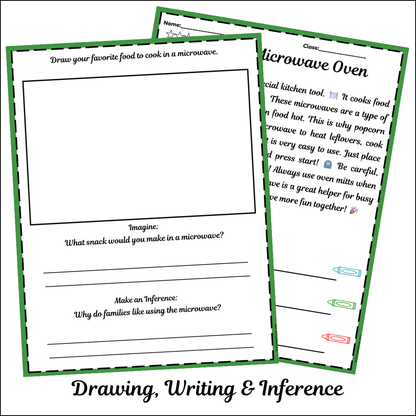 The Microwave Oven | Short Reading Comprehension Creative Worksheet